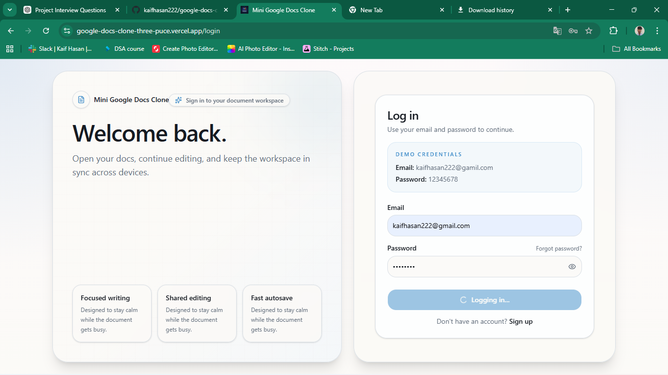 Google Docs Clone screenshot 2